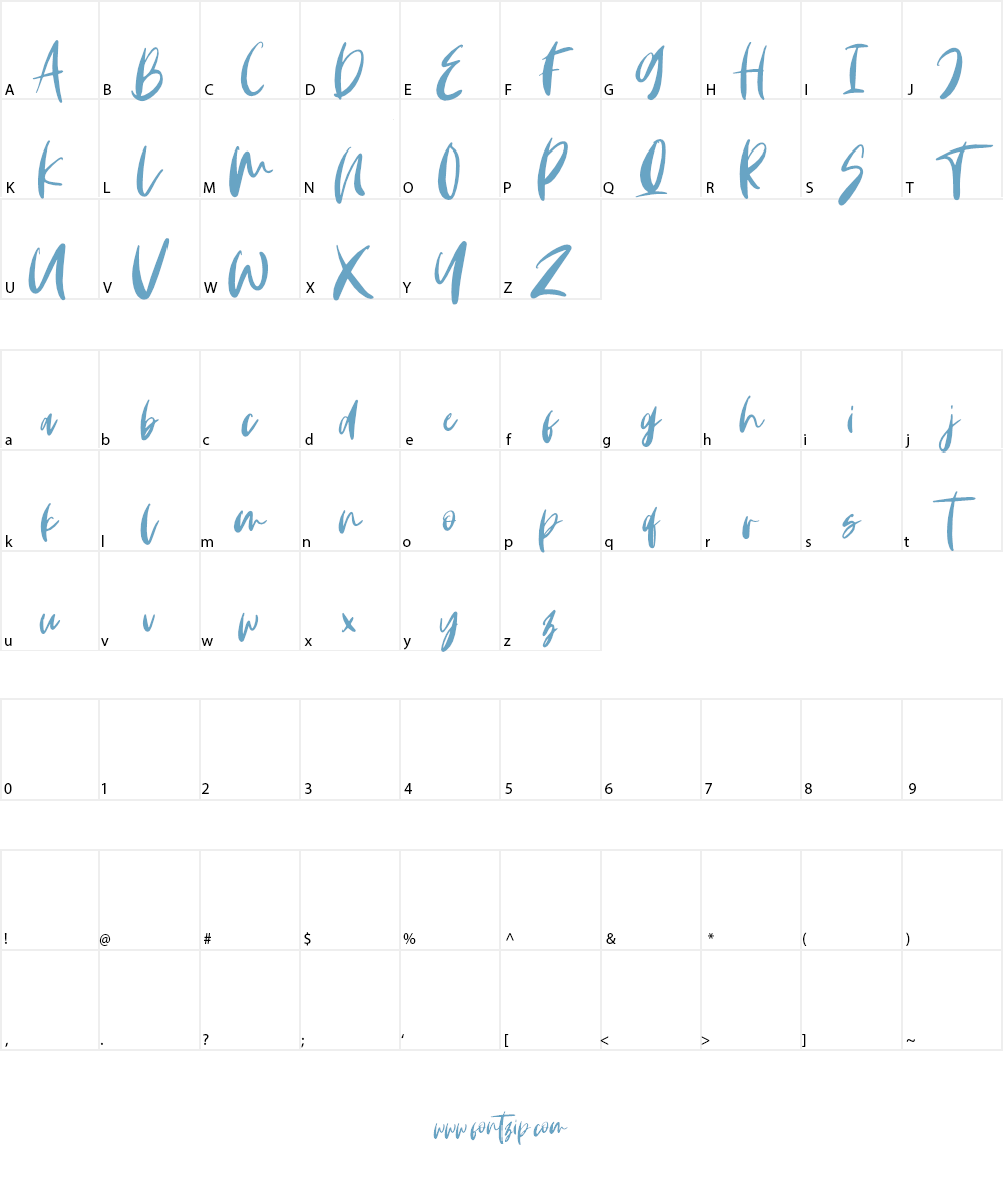Monday Vibes Font Character